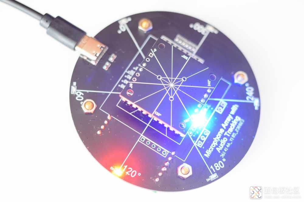 DSP集成麦克风阵列声源定位模组AR-1105