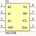 说明: 24LC02B芯片管脚图