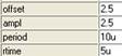 说明: 计算机生成了可选文字: 匡匡而盯  offset  ampl  period  rlime