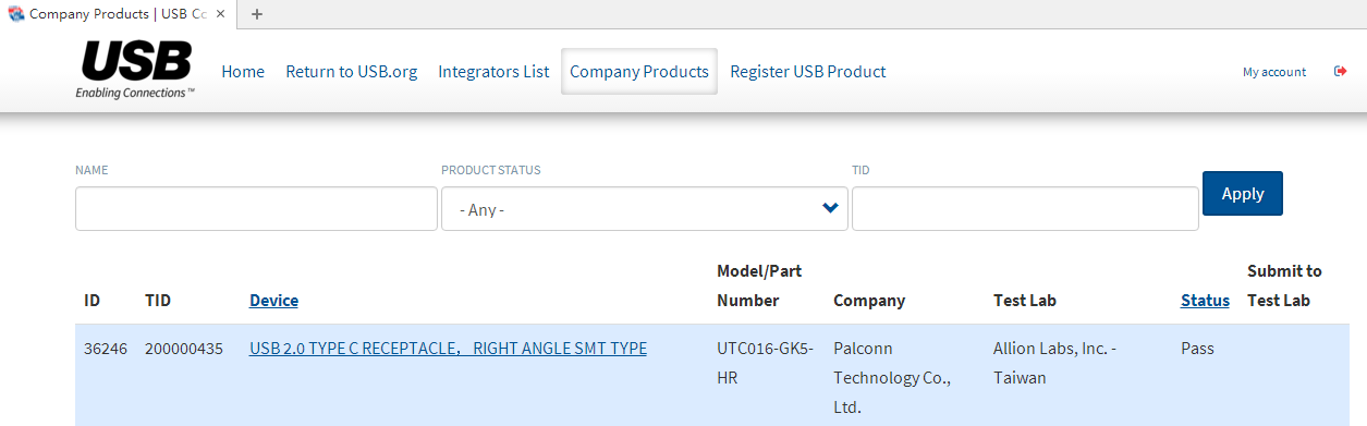 UTC016 USB IF 查询截图.png