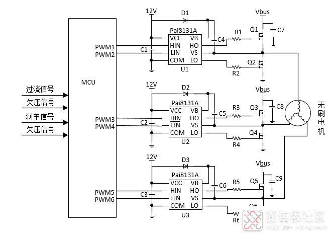 Pai8131A 在电动自行车中的典型应用图.png