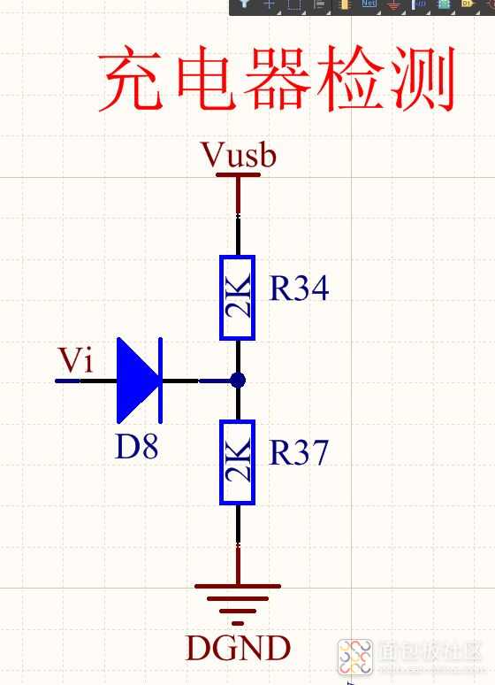 这个二极管什么作用啊，隔离？有必要吗？当分压是3.3V的时候，Vi是4V？.jpg.jpg