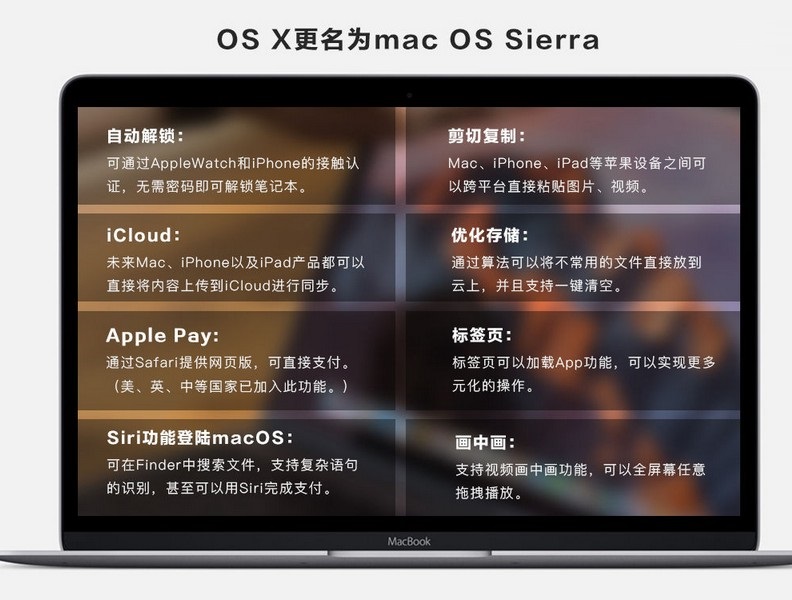 OS X更名为mac OS Sierra